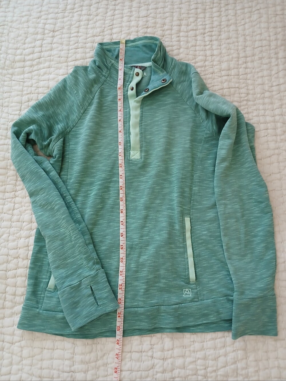 Avalenche Aqua Green Heather Quarter-Snap Pullover